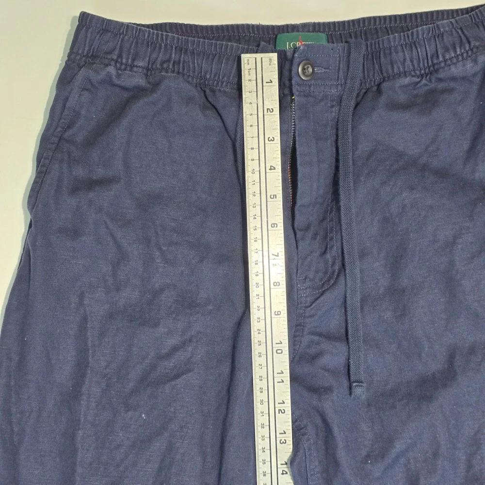 J.Crew Mens Navy Blue Cotton Linen Blend Dock Pants CJ363 Size M
